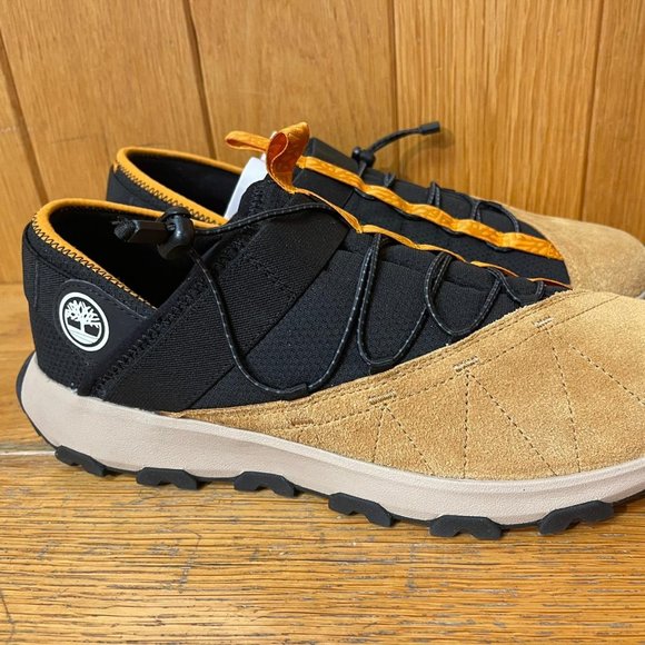TIMBERLAND MEN\'S WINSOR TRAIL SLIP ON WHEAT SUEDE W BLACK SHOES A5TPZ main image 4